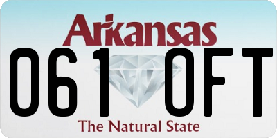 AR license plate 061OFT