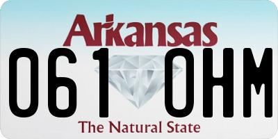 AR license plate 061OHM