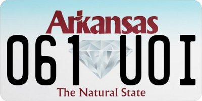 AR license plate 061UOI