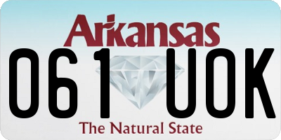 AR license plate 061UOK