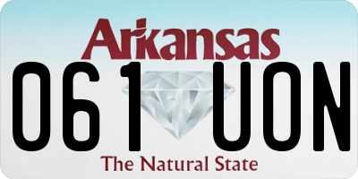 AR license plate 061UON