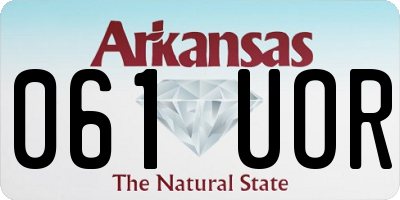 AR license plate 061UOR