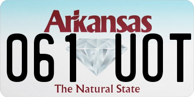 AR license plate 061UOT