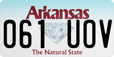 AR license plate 061UOV
