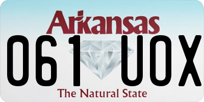 AR license plate 061UOX