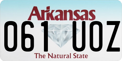 AR license plate 061UOZ
