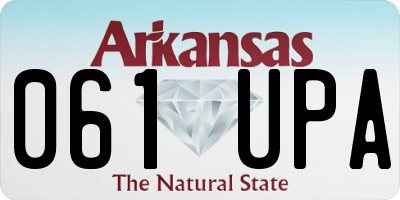 AR license plate 061UPA