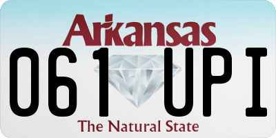AR license plate 061UPI