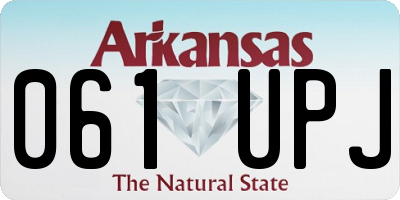 AR license plate 061UPJ