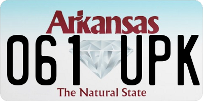 AR license plate 061UPK