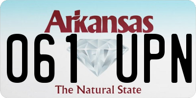AR license plate 061UPN