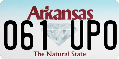 AR license plate 061UPO