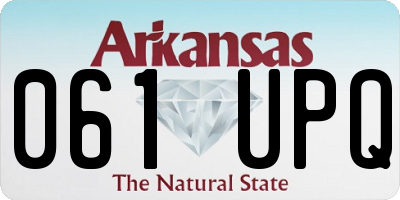 AR license plate 061UPQ