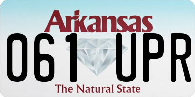 AR license plate 061UPR
