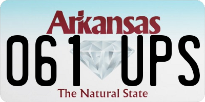 AR license plate 061UPS