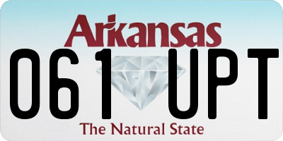 AR license plate 061UPT