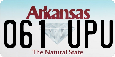 AR license plate 061UPU