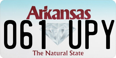 AR license plate 061UPY