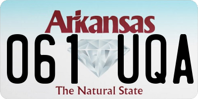AR license plate 061UQA