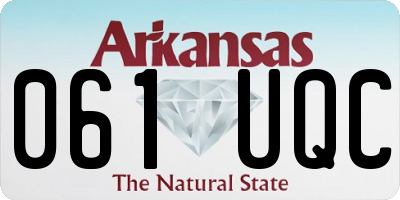 AR license plate 061UQC