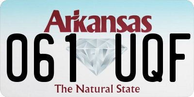 AR license plate 061UQF