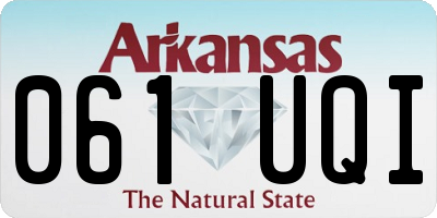 AR license plate 061UQI