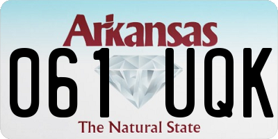 AR license plate 061UQK