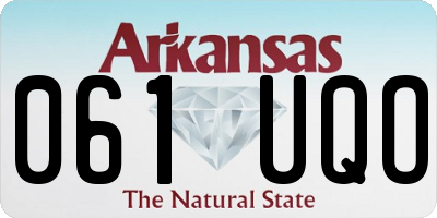 AR license plate 061UQO
