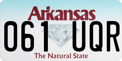 AR license plate 061UQR
