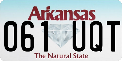 AR license plate 061UQT