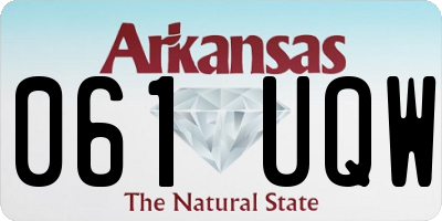 AR license plate 061UQW