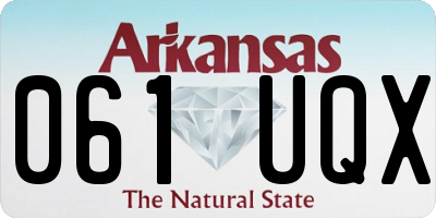 AR license plate 061UQX
