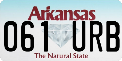 AR license plate 061URB