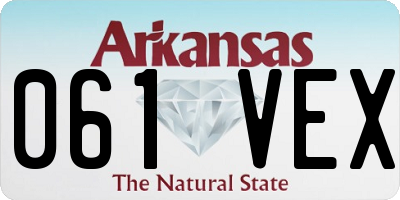 AR license plate 061VEX