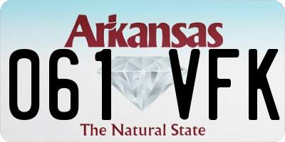 AR license plate 061VFK