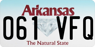 AR license plate 061VFQ