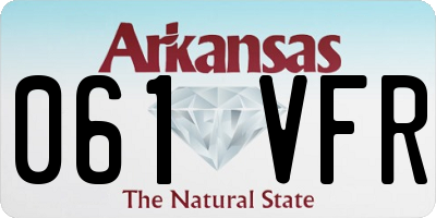 AR license plate 061VFR
