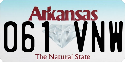 AR license plate 061VNW
