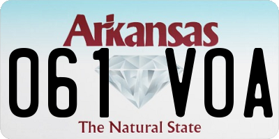 AR license plate 061VOA