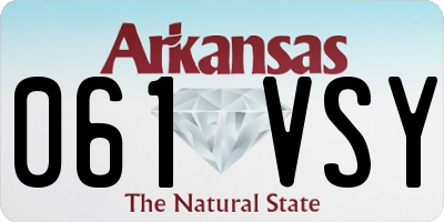 AR license plate 061VSY
