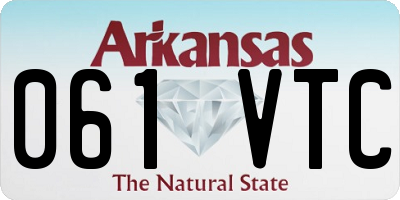 AR license plate 061VTC