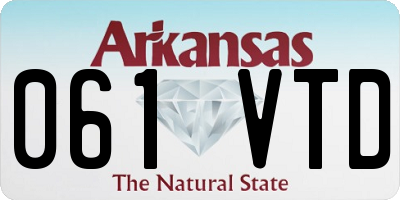 AR license plate 061VTD