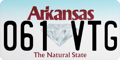 AR license plate 061VTG