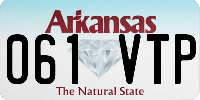 AR license plate 061VTP