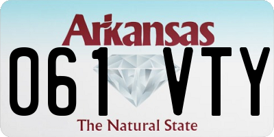 AR license plate 061VTY