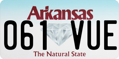 AR license plate 061VUE