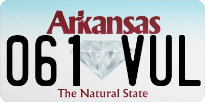 AR license plate 061VUL
