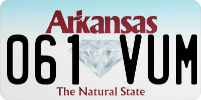 AR license plate 061VUM