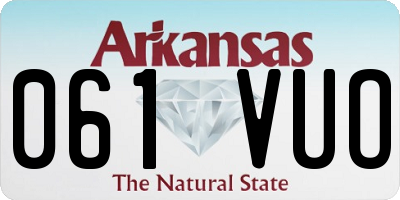 AR license plate 061VUO