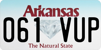AR license plate 061VUP